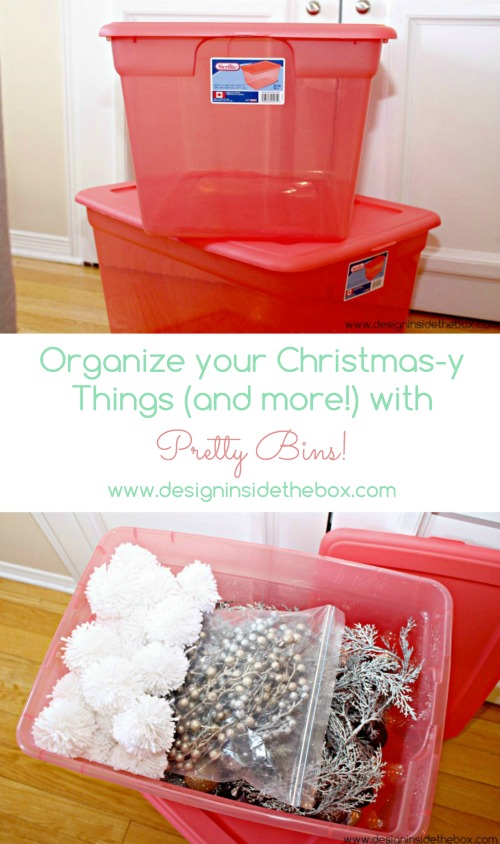 Organize anything (think Christmas too!) with pretty bins!