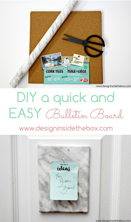 How to DIY an EASY bulletin board! www.designinsidethebox.com
