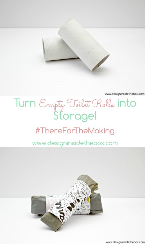 Turn empty toilet rolls into storage! www.designinsidethebox.com