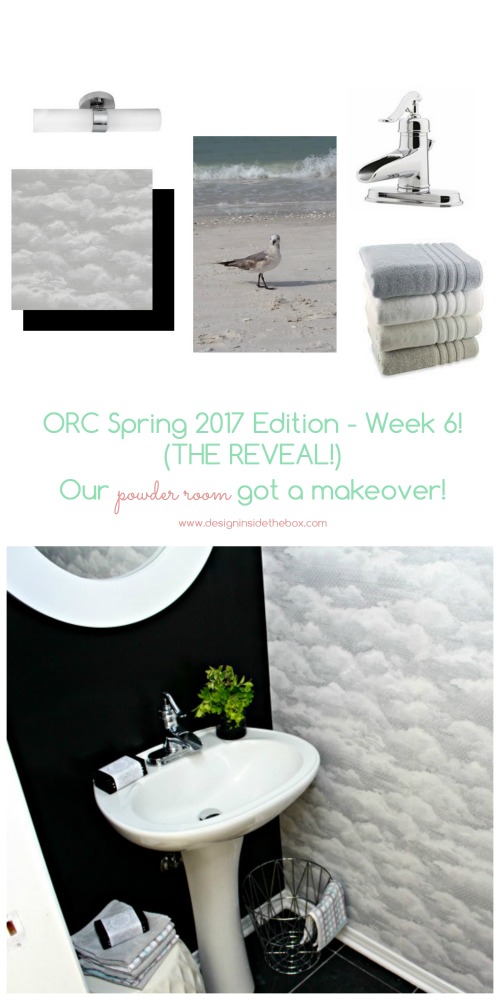 ORC Spring 2017 Challenge - Powder Room Makeover! www.designinsidethebox.com
