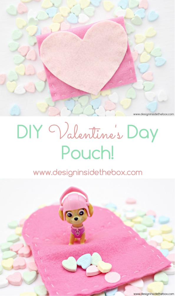DIY Valentine's Day Pouch! www.designinsidethebox.com