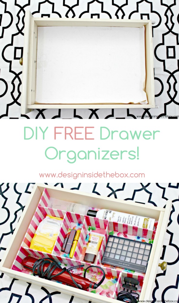 DIY Free Drawer Organizers! www.designinsidethebox.com