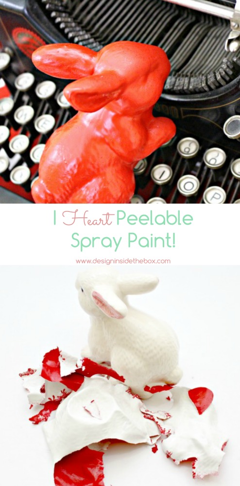 I Heart Peelable Spray Paint! www.designinsidethebox.com