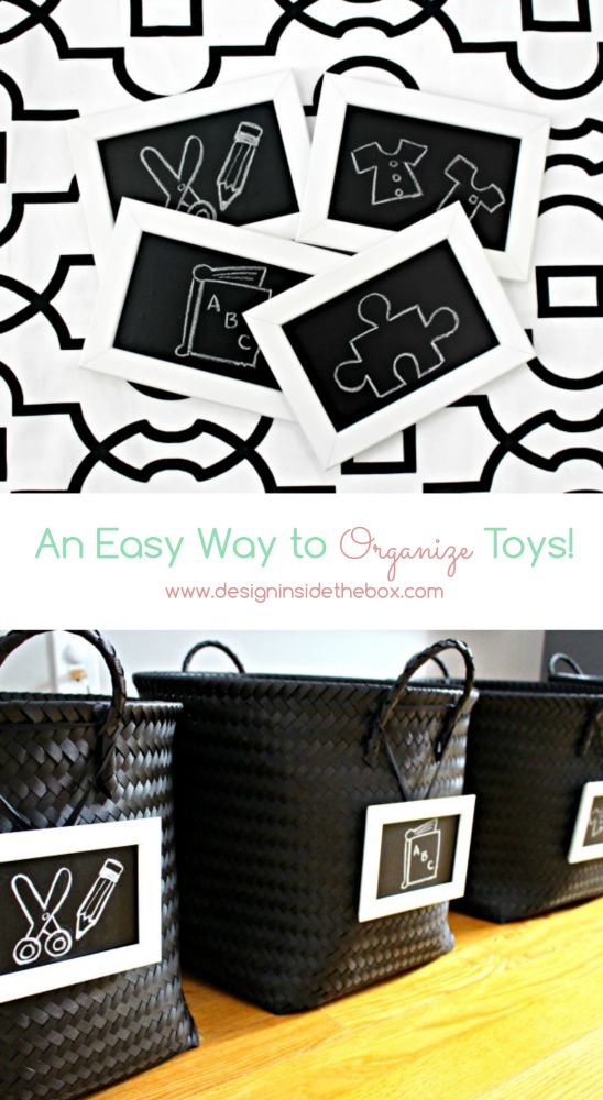 An Easy Way to Organize Toys! www.designinsidethebox.com
