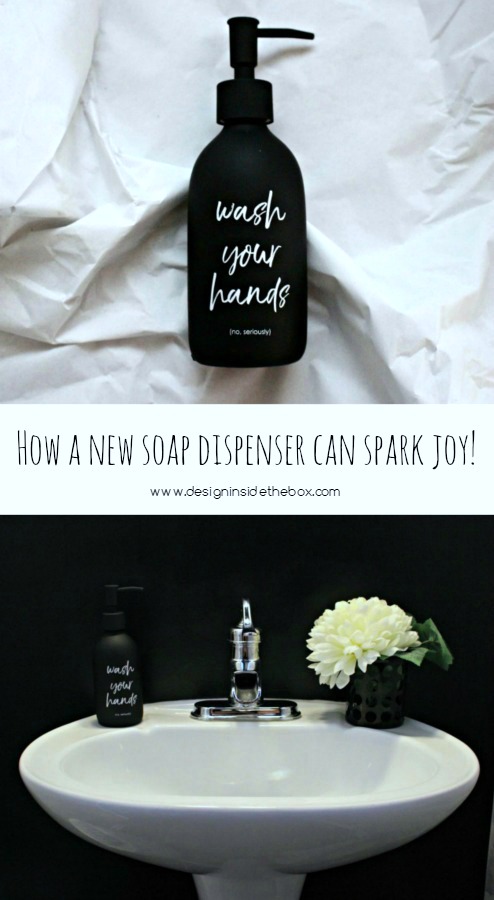How a New Soap Dispenser can Spark Joy! www.designinsidethebox.com